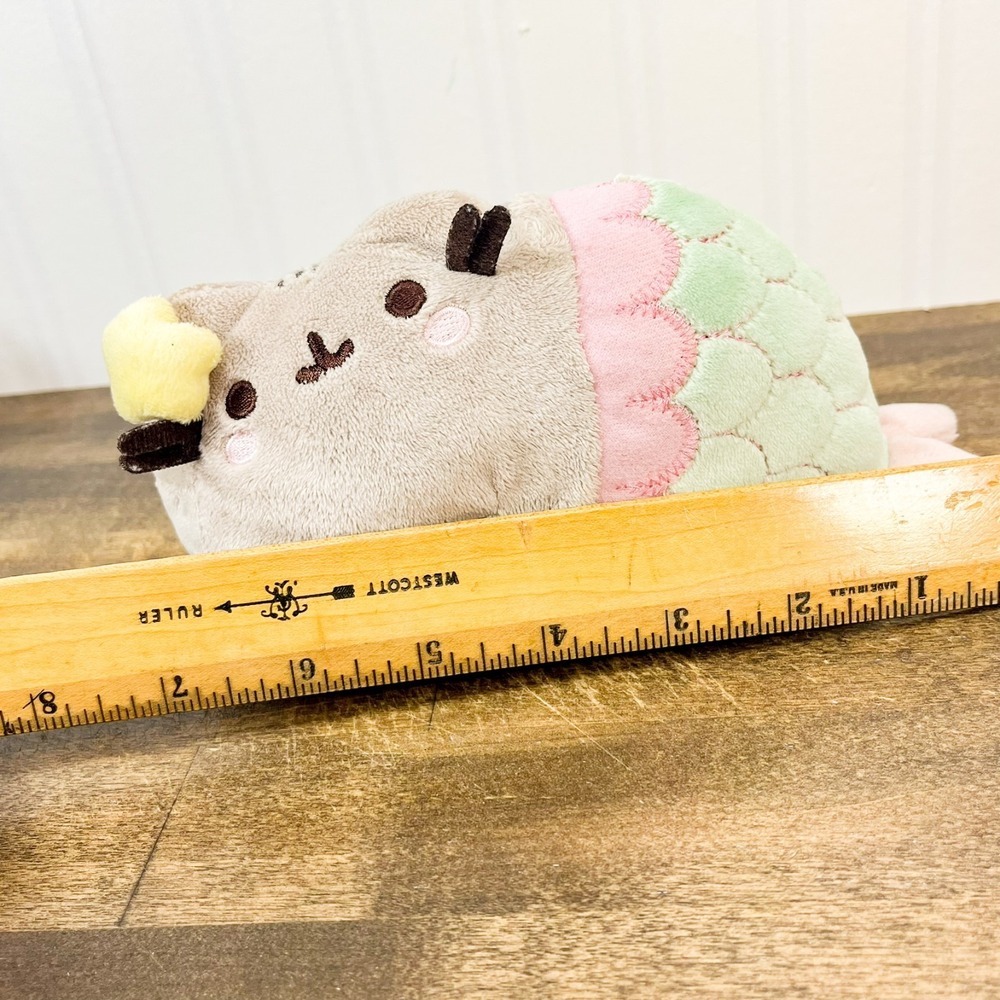 7" Gund Pusheen Cat Plush Mermaid Soft Toy Stuffed Animal - Picture 3 of 10